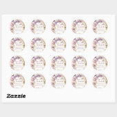 Sticker Rond Papillons de jardin enchantés baby shower faveur (Feuille)