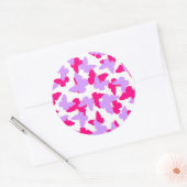 Sticker Rond Papillons en couches (Enveloppe)