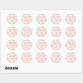 Sticker Rond Papillons et rayures (Feuille)
