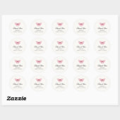 Sticker Rond Papillons Fleurs Baby Shower de Mariage (Feuille)