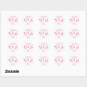 Sticker Rond Papillons Premier anniversaire (Feuille)