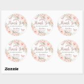 Sticker Rond Papillons Roses d'or de Quinceanera Blush (Feuille)