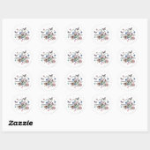 Sticker Rond Papillons supergirl (Feuille)