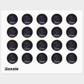 Sticker Rond Papillons Violets Sensibilisation Alzheimer Violet (Feuille)