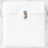 Sticker Rond Papillons volants Morpho et Monarch (Sac)
