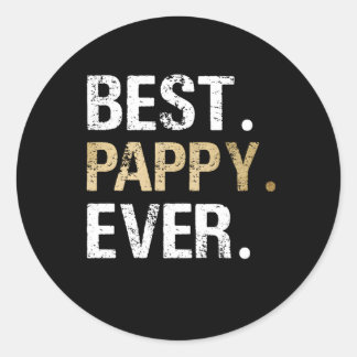 Sticker Rond Pappy De Grandgirl Grandson Meilleur Pappy Jamais
