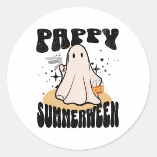 Sticker Rond Pappy Summerween Ob Nurse Halloween Ghost Avec Spe