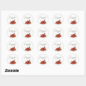 Sticker Rond Paprika (Feuille)