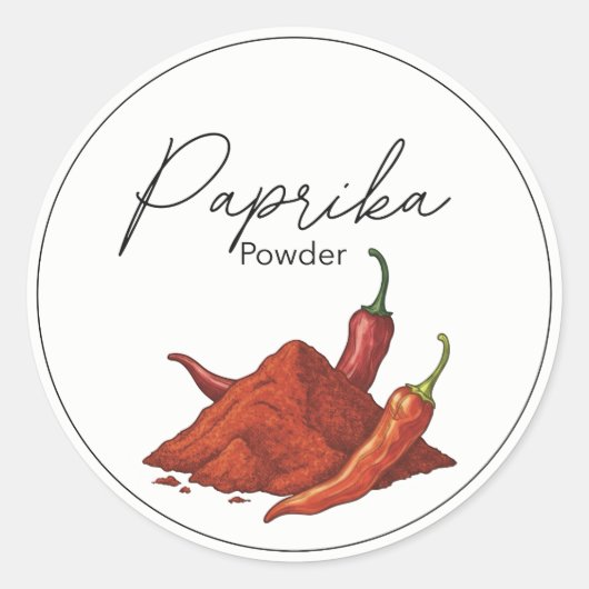 Sticker Rond Paprika (Devant)