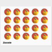 Sticker Rond paprika jaune (Feuille)