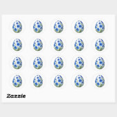Sticker Rond Pâques aux oeufs (Feuille)