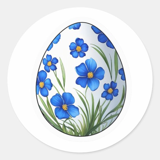 Sticker Rond Pâques aux oeufs (Devant)