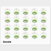 Sticker Rond Pâques colorées et joyeuses (Feuille)