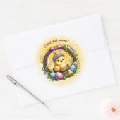 Sticker Rond Pâques Cutest Chick Autour ! (Enveloppe)