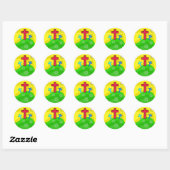 Sticker Rond Pâques géniale (Feuille)