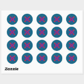 Sticker Rond Pâques hawaïen (Feuille)