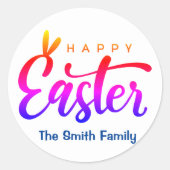 Sticker Rond Pâques joyeux Multicolor (Devant)