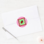 Sticker Rond Pâques Ladybug (Enveloppe)