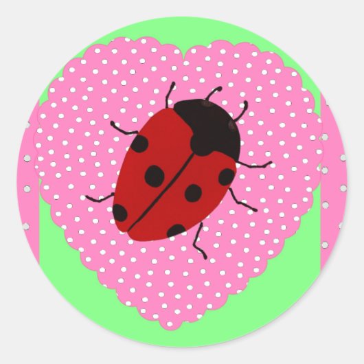 Sticker Rond Pâques Ladybug (Devant)