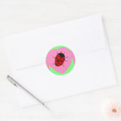 Sticker Rond Pâques Ladybug (Enveloppe)