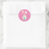 STICKER ROND "PÂQUES" OEUFS SPECKLED & OURS BUNNY ROUND CLASSIQ (Sac)