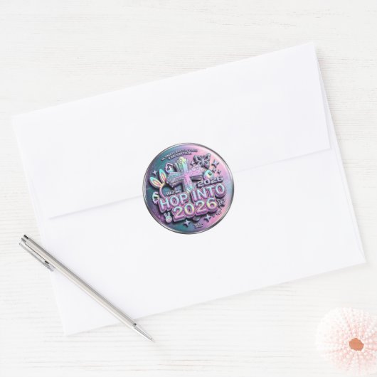 Sticker Rond Pâques Paskah 2026 (Enveloppe)