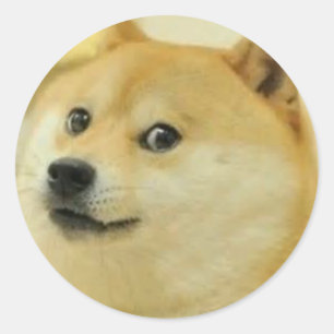 Sticker Rond Paquet brillant d'autocollant de Meme de doge