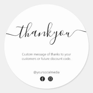 Sticker Rond Paquet de commandes de minima Business Thankyou