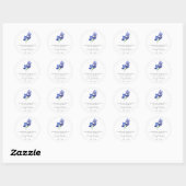 Sticker Rond Paquet de graines commémoratif Iris simple (Feuille)