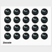 Sticker Rond Paquet de loups (Feuille)
