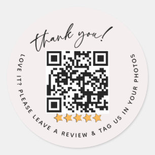 Sticker Rond Paquet de révision de code QR