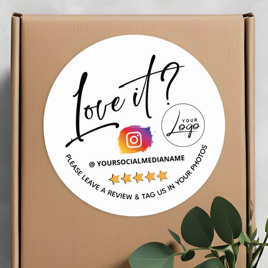 Sticker Rond Paquet d'évaluation Instagram personnalisé