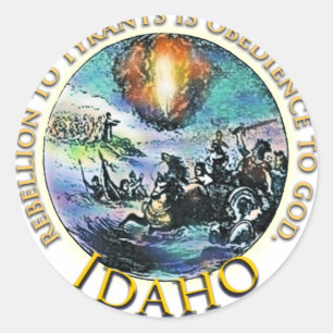 Sticker Rond Paquets d'autocollant de thé de l'Idaho