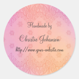Sticker Rond Par - conception florale faite main