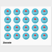 Sticker Rond Par grâce êtes-vous sauvés (Feuille)