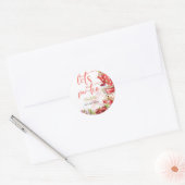 Sticker Rond Par-tea, anniversaire de la fleur de thé (Enveloppe)