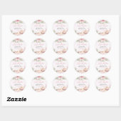 Sticker Rond Par tea Floral Tea Girl Anniversaire (Feuille)
