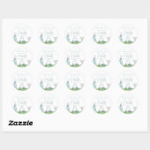 Sticker Rond Par-Tee Blue Golf 2e fête d'anniversaire (Feuille)