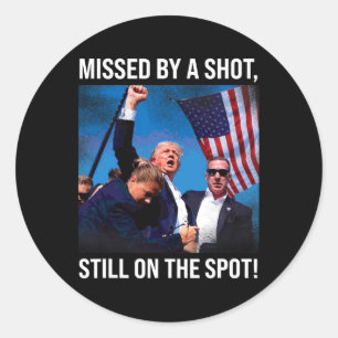 Sticker Rond Par Un Tournant Donald Trump Moment Historique