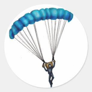 Sticker Rond Paracaídas