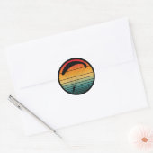 Sticker Rond Parachute Rétro Vintage (Enveloppe)