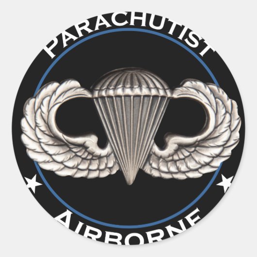 Sticker Rond Parachutiste (Devant)
