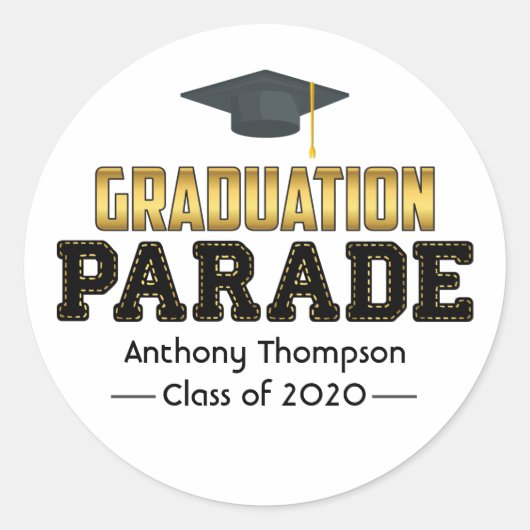 Sticker Rond Parade Conduite Par Graduation (Devant)