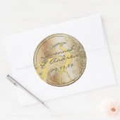 Sticker Rond Parade Peacock Art Nouveau (Enveloppe)