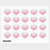 Sticker Rond Parade Poka Dot | rose (Feuille)