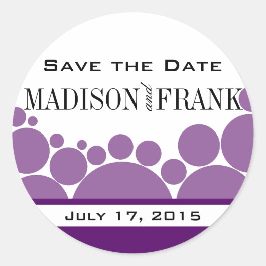 Sticker Rond Parade Poka Dot | violet (Devant)