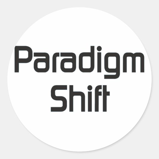 Sticker Rond Paradigm Shift (Devant)