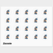 Sticker Rond Paradis (Feuille)