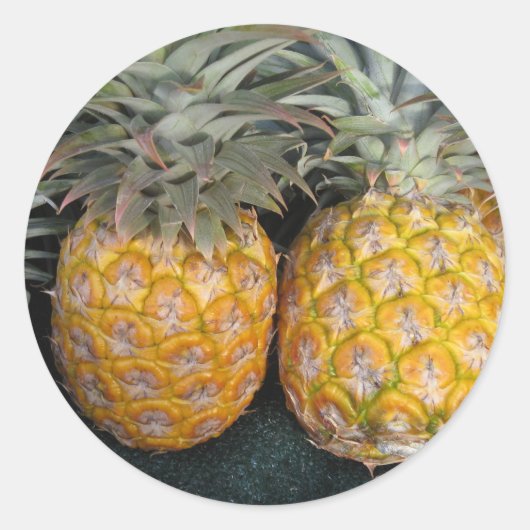 Sticker Rond Paradis de l'ananas (Devant)