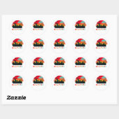Sticker Rond paradis faveur amour 7777 (Feuille)